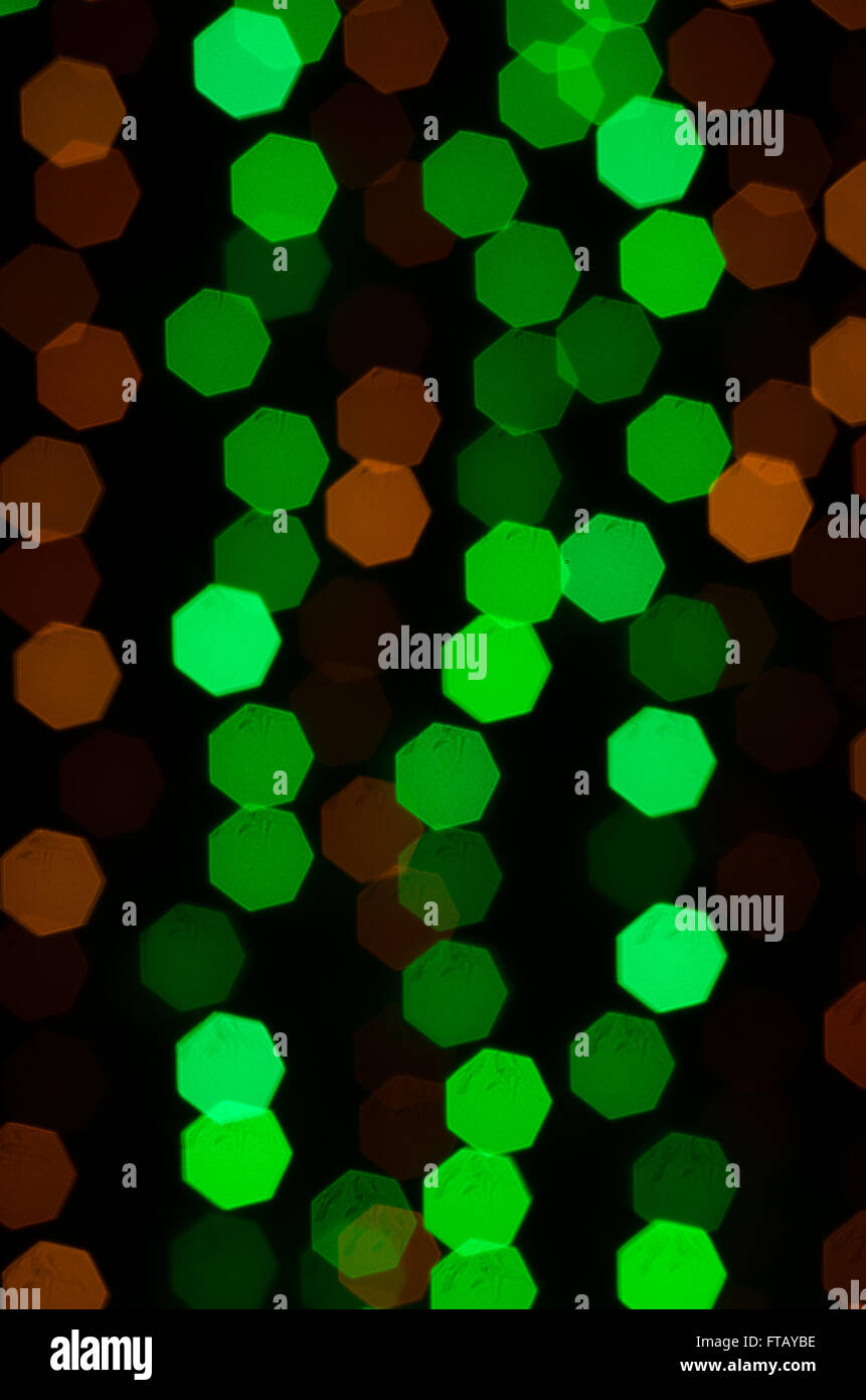 Sfocati luci bokeh di fondo Foto Stock