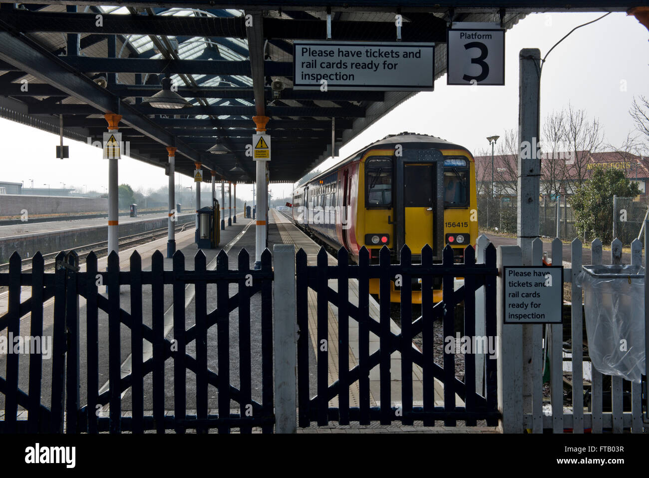 La stazione ferroviaria a Skegness, Lincolnshire, Regno Unito. Foto Stock