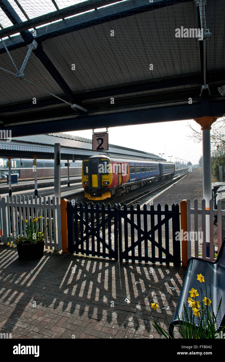 La stazione ferroviaria a Skegness, Lincolnshire, Regno Unito. Foto Stock