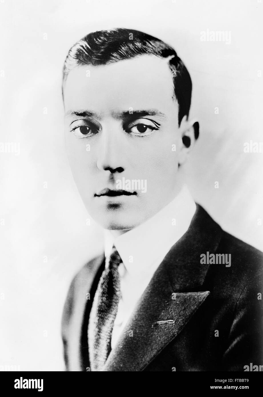 Ritratto del film muto star, Buster Keaton. Foto Stock