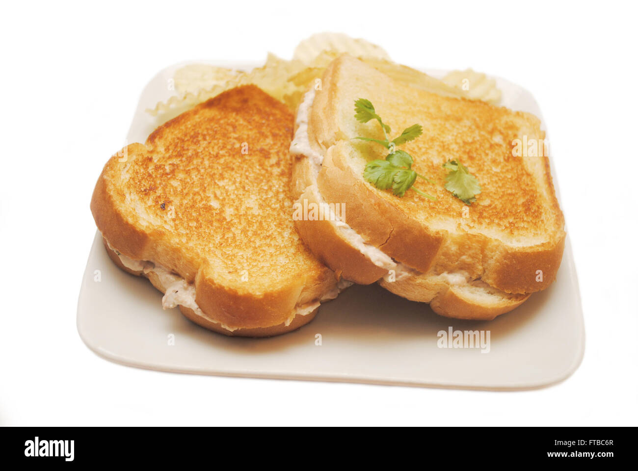 Tonno Sandwich di fusione per il pranzo Foto Stock