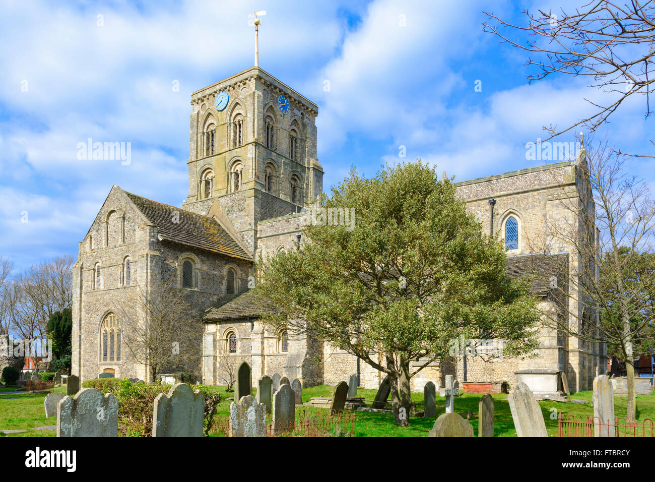 Santa Maria de Haura Chiesa Anglicana nel nuovo Shoreham parte di Shoreham-da-Mare, West Sussex, in Inghilterra, Regno Unito. Foto Stock