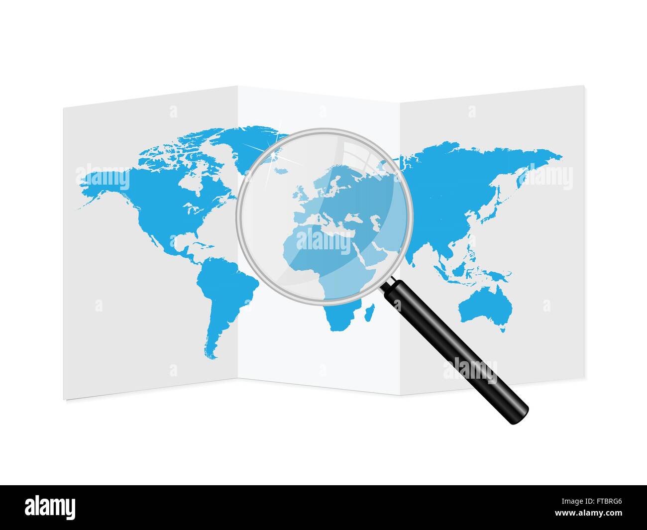 Mappa mondo illustrazione della carta Illustrazione Vettoriale