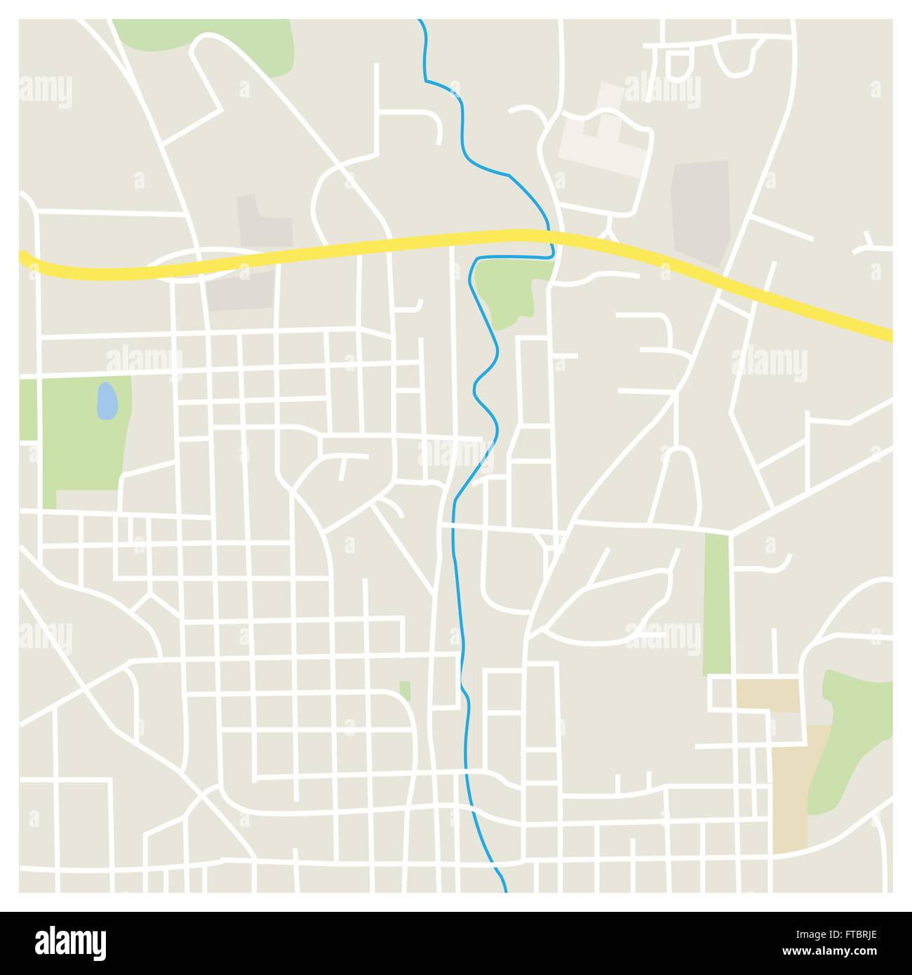 Mappa della città di illustrazione Illustrazione Vettoriale