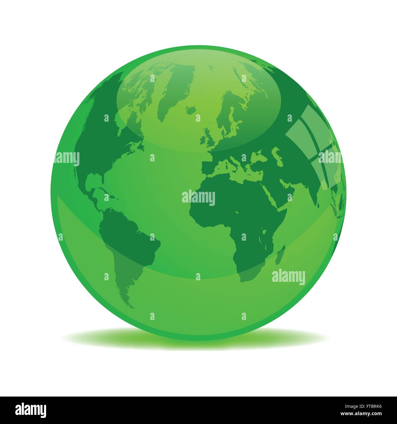 Terra verde vetro Orb Illustrazione Vettoriale