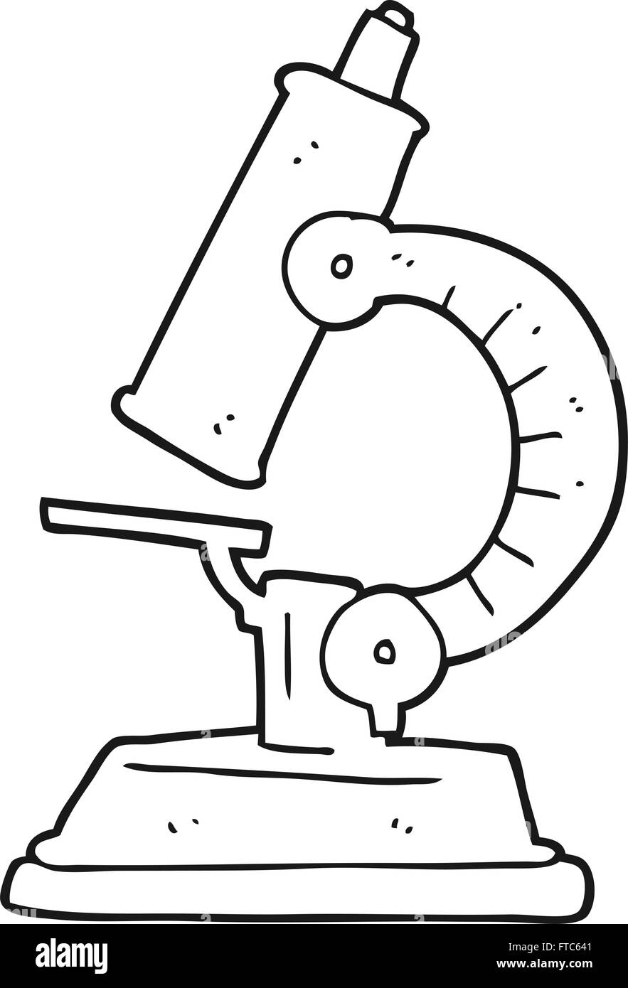Freehand disegnati in bianco e nero microscopio cartoon Immagine e  Vettoriale - Alamy