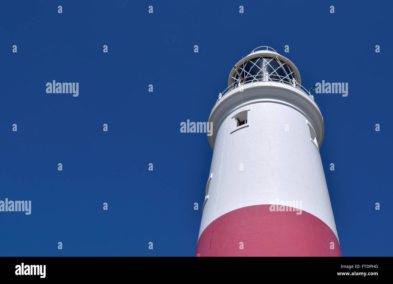 Dettaglio di Portland Bill lighthouse, Dorset, England, Regno Unito Foto Stock