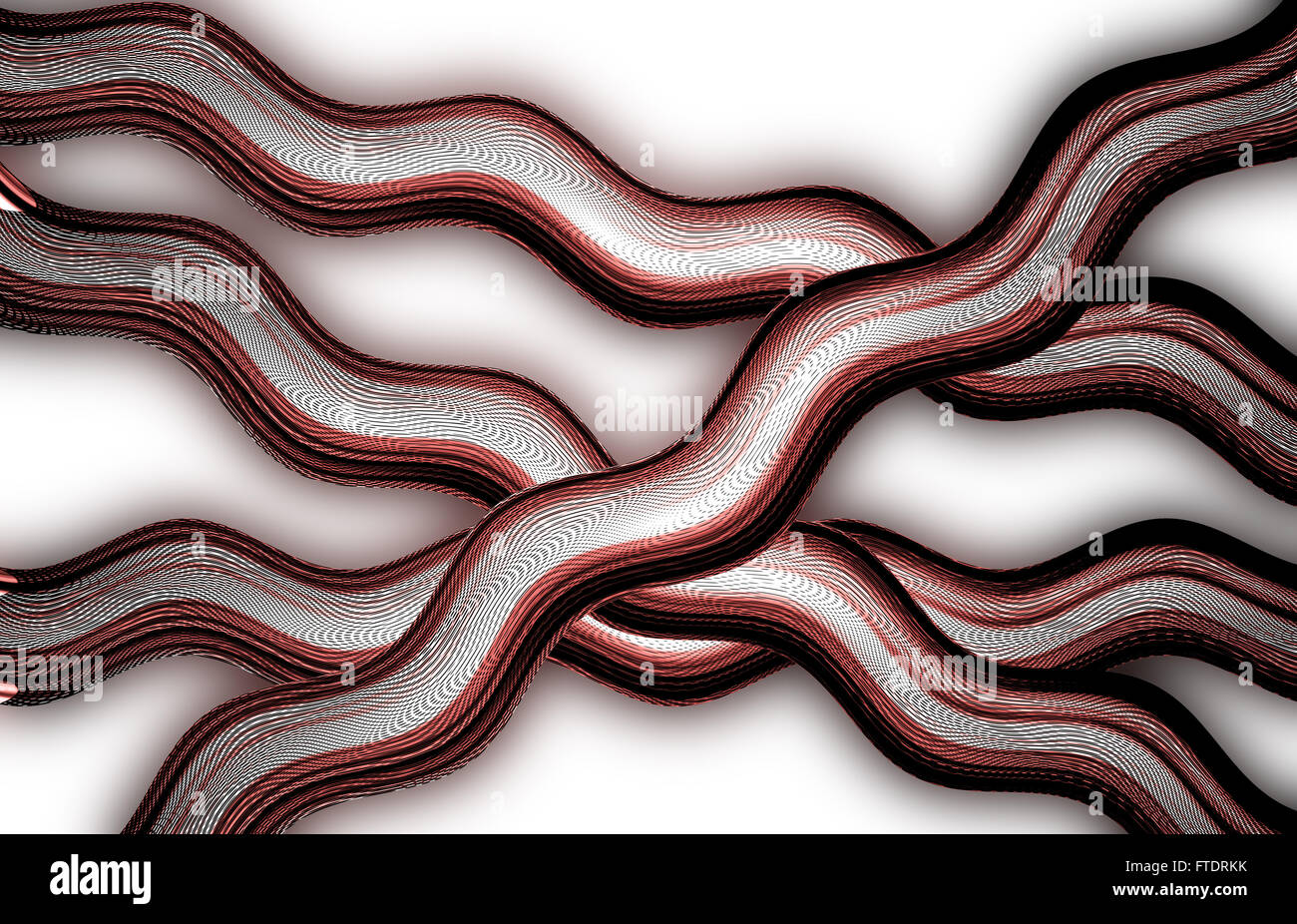 Abstract colore rosso onda digitale con motion blur sullo sfondo Foto Stock