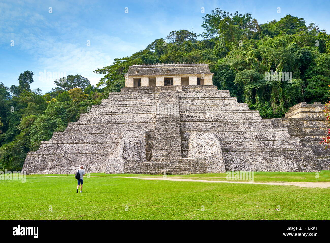 Messico - Tempio delle iscrizioni, rovine Maya, Palenque, UNESCO Foto Stock