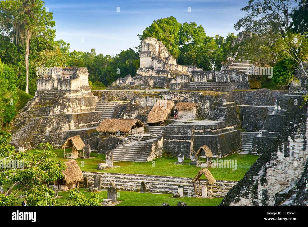 Le antiche rovine Maya, il Parco Nazionale di Tikal, Guatemala, UNESCO Foto Stock