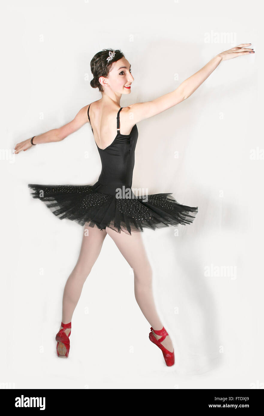Ballerina sulle sue dita Foto Stock