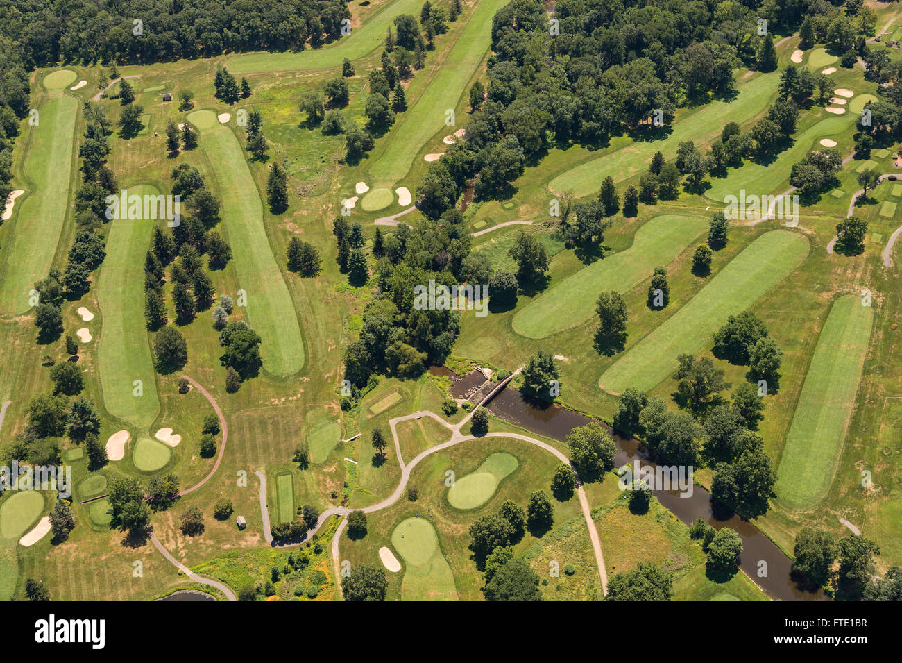 Vista aerea del campo da Golf Foto Stock