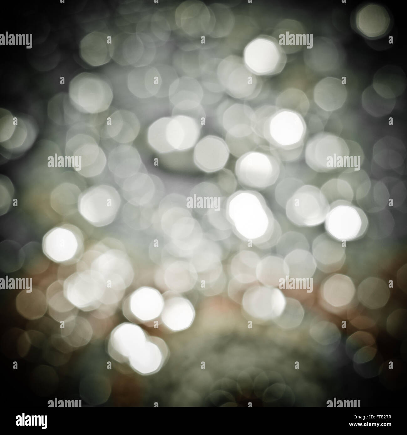 Vintage defocalizzata bokeh luci Foto Stock