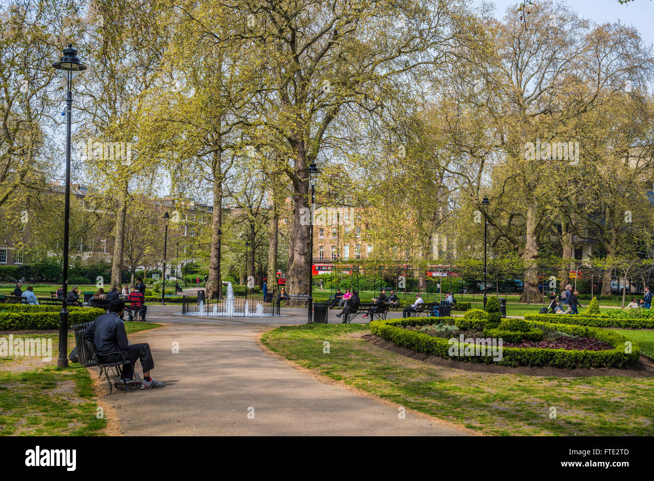 Russell Square Gardens, Bloomsbury, Londra Foto Stock