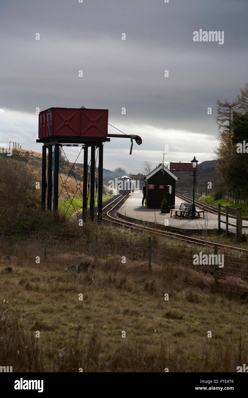 Stazione Rhyd-Ddu Il Wesh Highland Railway Rhyd-Ddu Snowdonia Gwynedd Galles del Nord Foto Stock
