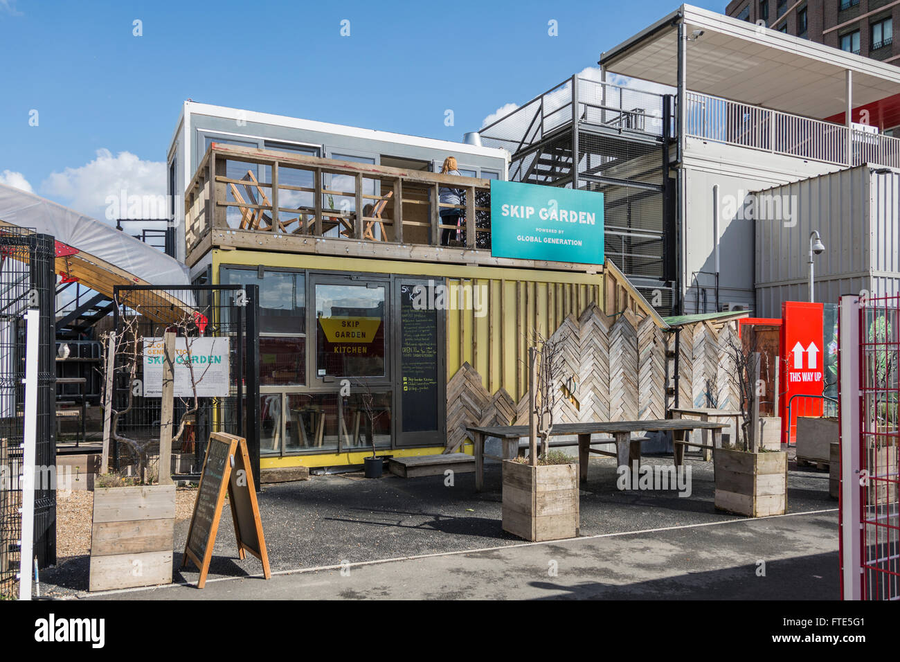 L'ecologico saltare giardino in King's Cross, London, Regno Unito Foto Stock