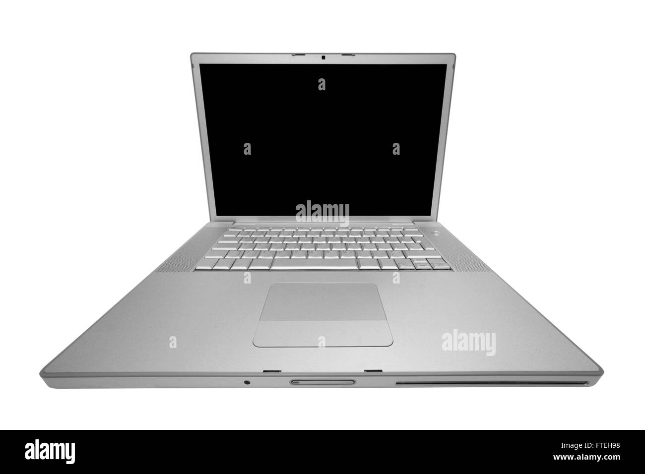 Moderna ed elegante notebook su sfondo bianco Foto Stock