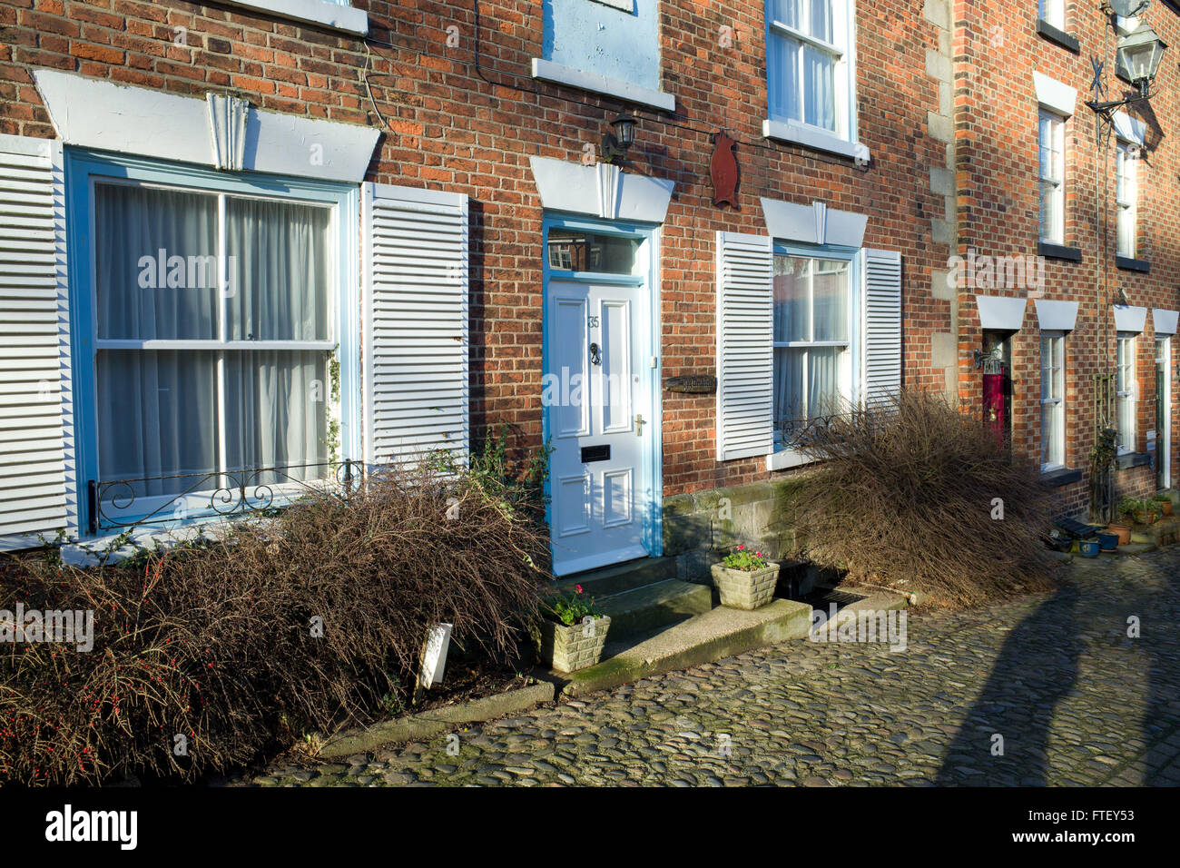 Case a schiera Filey North Yorkshire Regno Unito Foto Stock