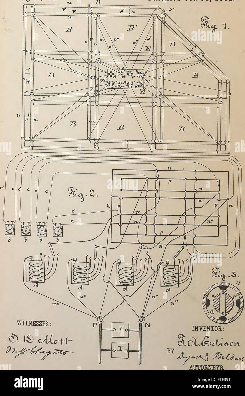 Raccolta di brevetti degli Stati Uniti ha concesso a Thomas A. Edison, 1869-1884 (1869) Foto Stock