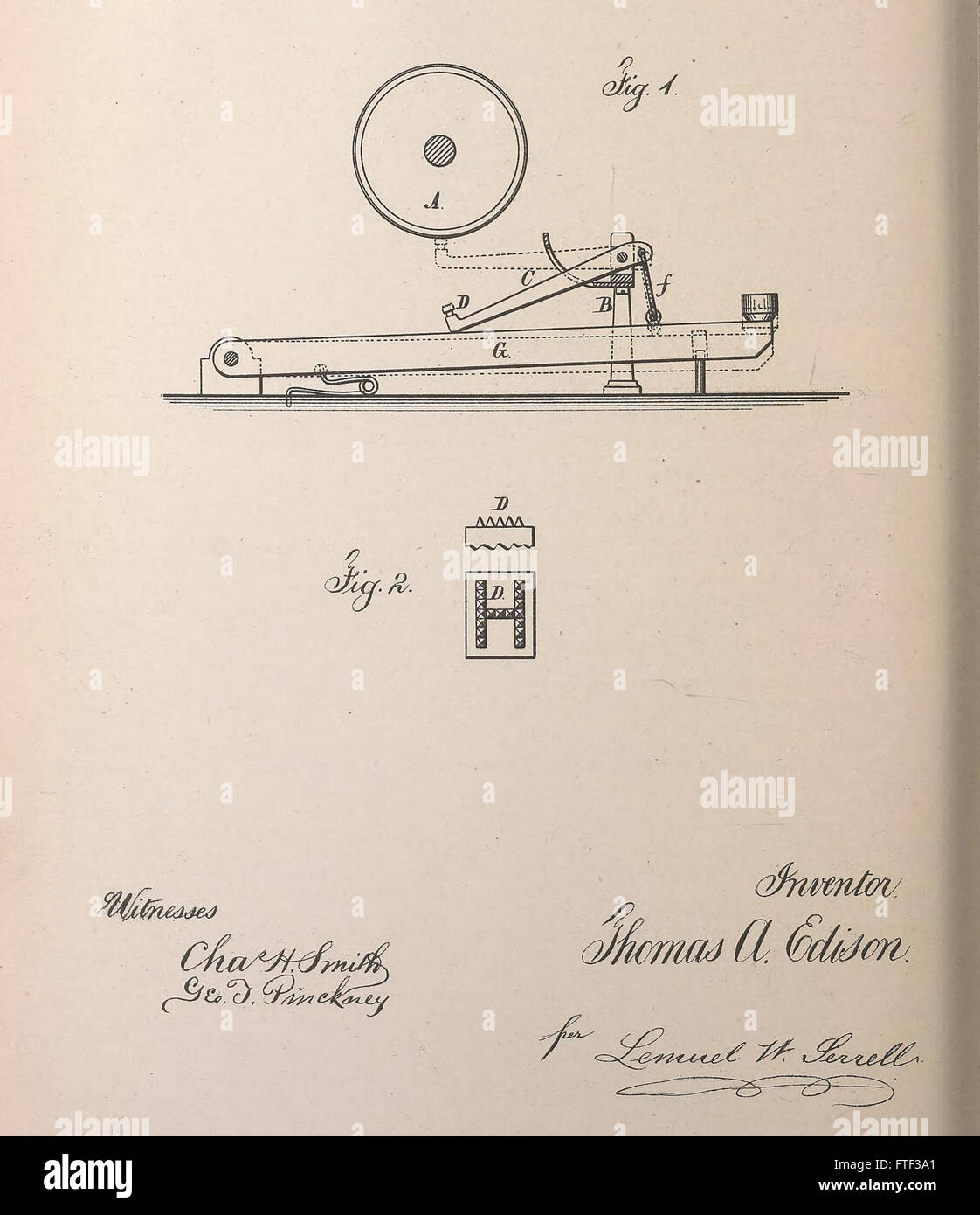 Raccolta di brevetti degli Stati Uniti ha concesso a Thomas A. Edison, 1869-1884 (1869) Foto Stock