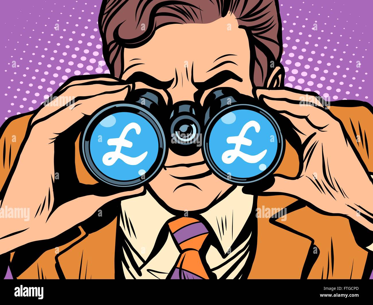 Il monitoraggio della sterlina valuta tasso di cambio Illustrazione Vettoriale