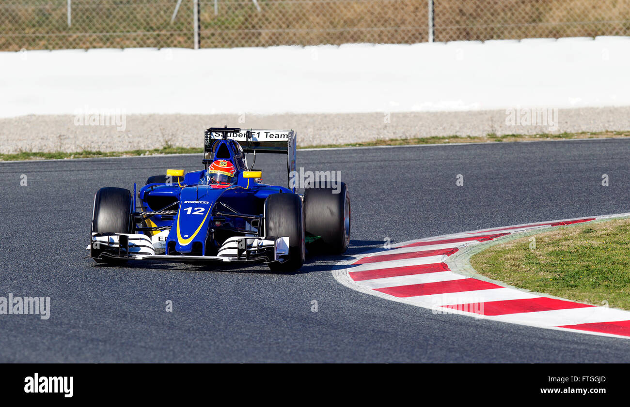 F1 prove a Barcellona - CIRCUITO DE CATALUNYA- 1 ° marzo 2016, Felipe Nasr Foto Stock F1 prove a Barcellona - CIRCUITO DE CATALUNYA- 1 ° marzo 2016, Felipe Nasr Foto Stock