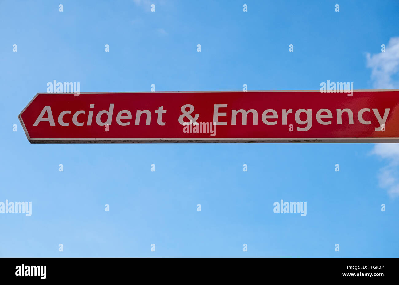 Incidente e la direzione di emergenza segno a Whipps Cross University Hospital di Londra England Regno Unito Regno Unito Foto Stock