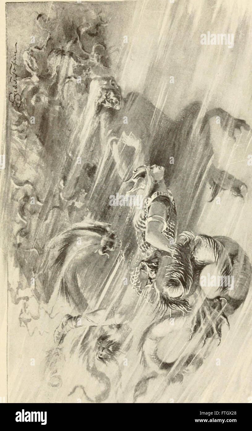 Siegfried, l'eroe del Nord, e la leggenda di Beowulf, l'eroe degli anglosassoni (1909) Foto Stock