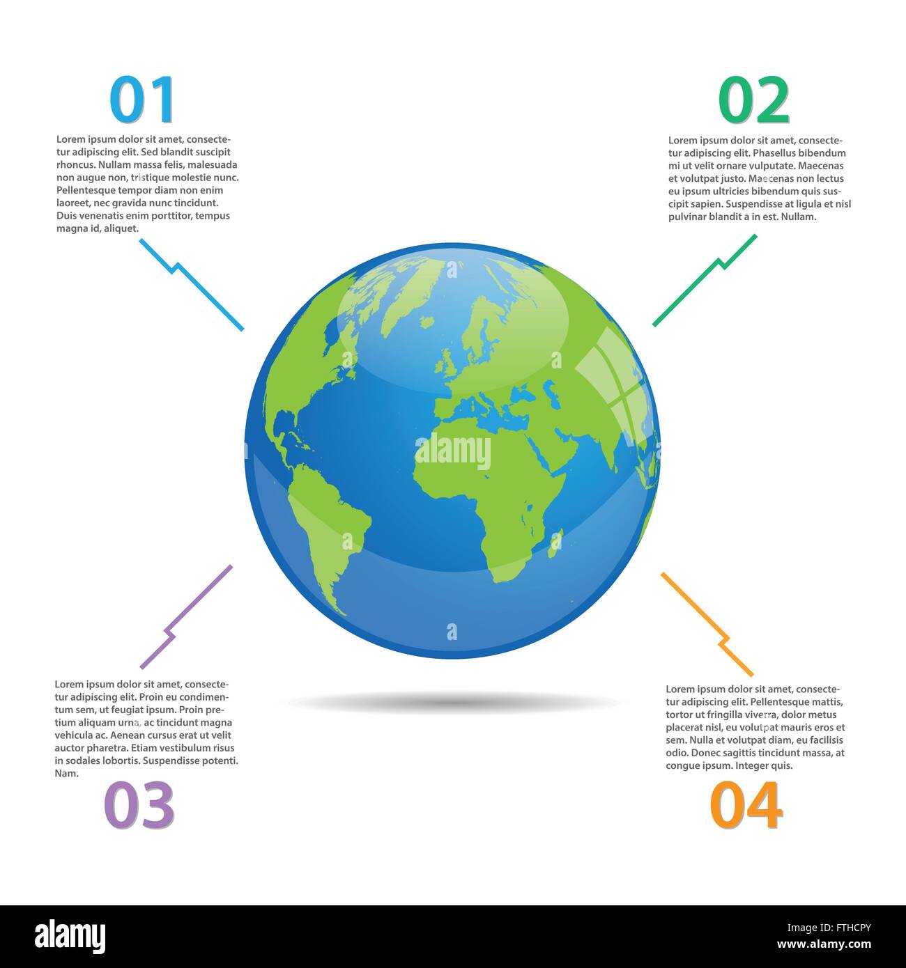 Globo mondo illustrazione Infographics Illustrazione Vettoriale