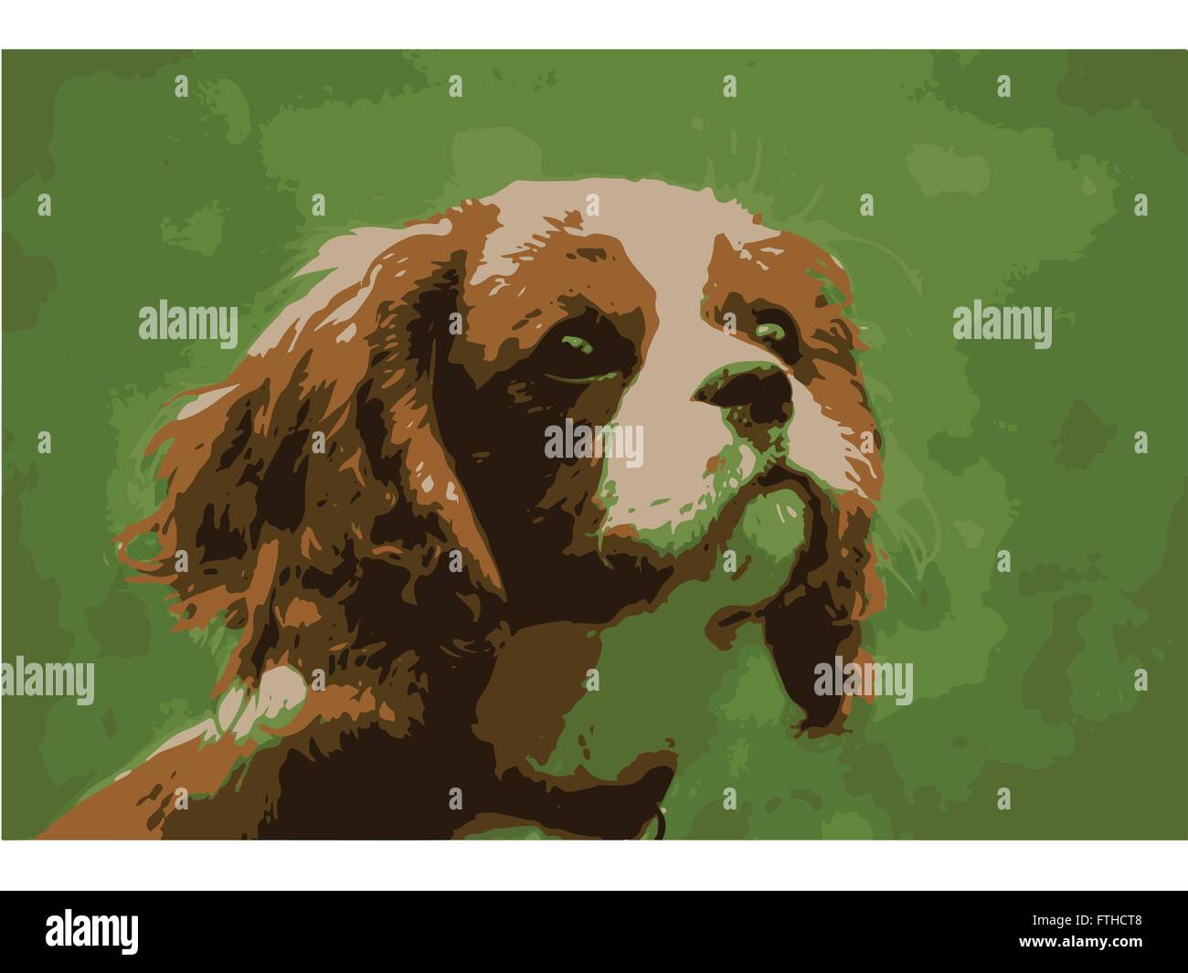 Cavalier King Charles Spaniel illustrazione vettoriale Illustrazione Vettoriale
