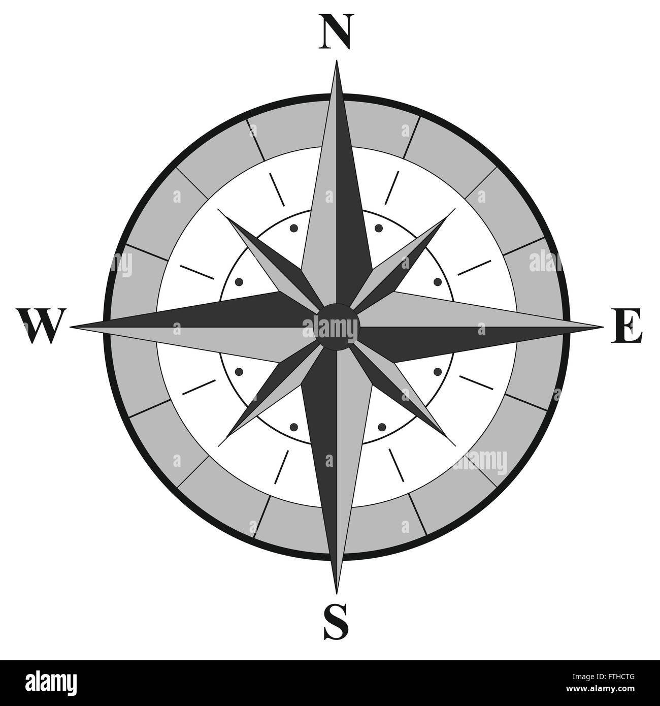 Compasso nautico illustrazione Illustrazione Vettoriale