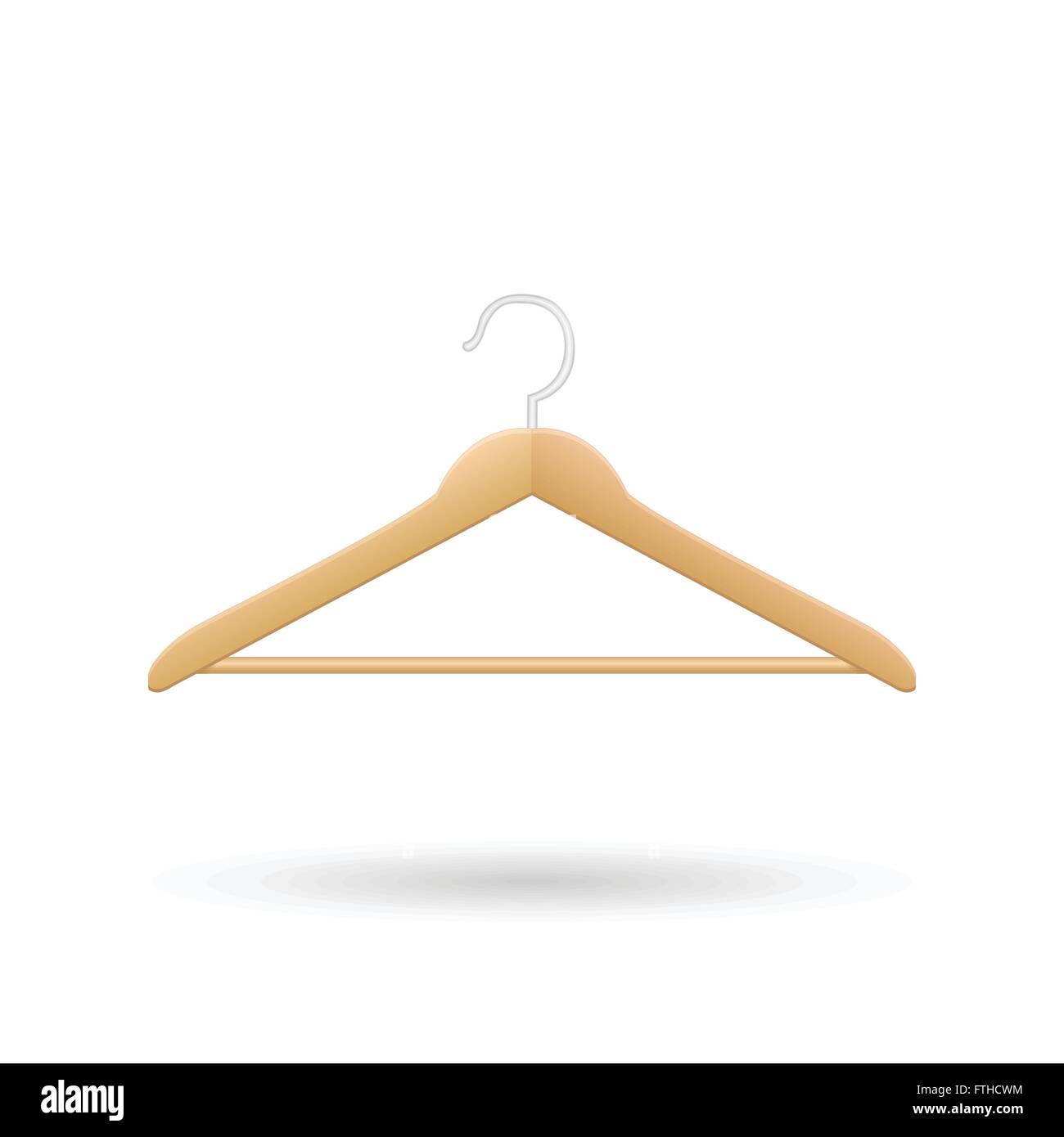 Gruccia in legno illustrazione vettoriale isolato Illustrazione Vettoriale