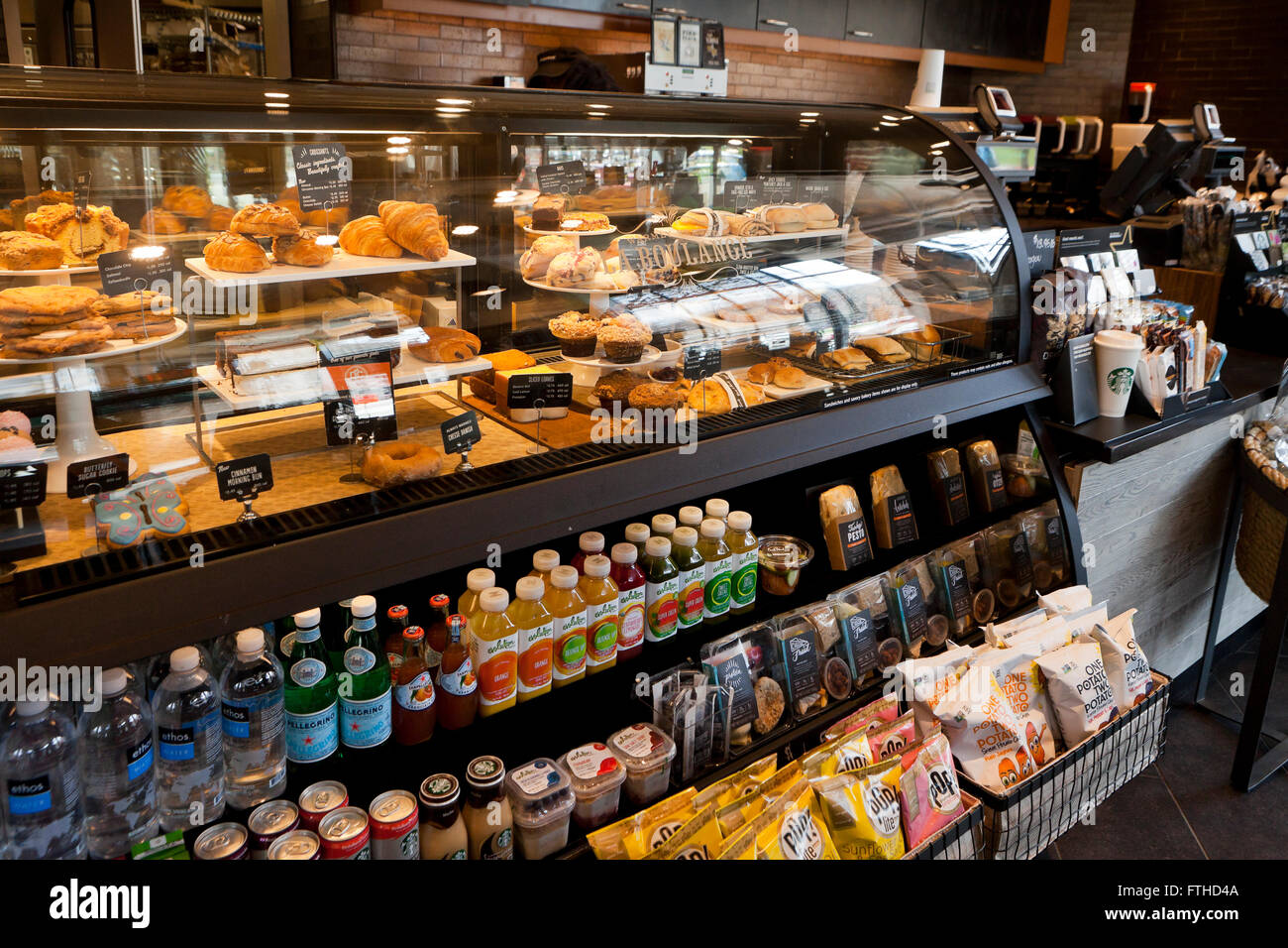 Starbucks dolci e bevande bottiglia vetrina , USA