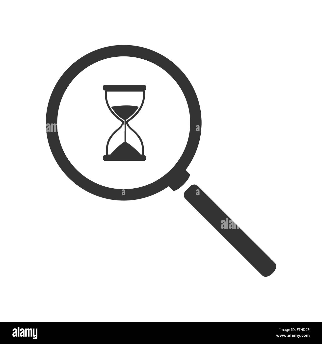 Ingrandimento di clessidra Illustrazione Vettoriale