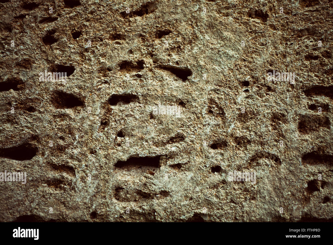 La consistenza dei blocchi di calcare closeup Foto Stock