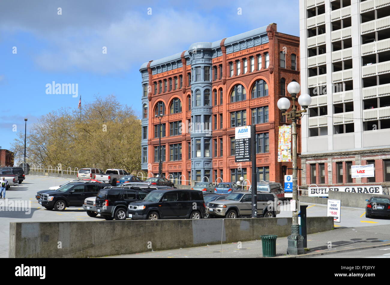 Edificio, Seattle, giornata soleggiata, architettura, Foto Stock