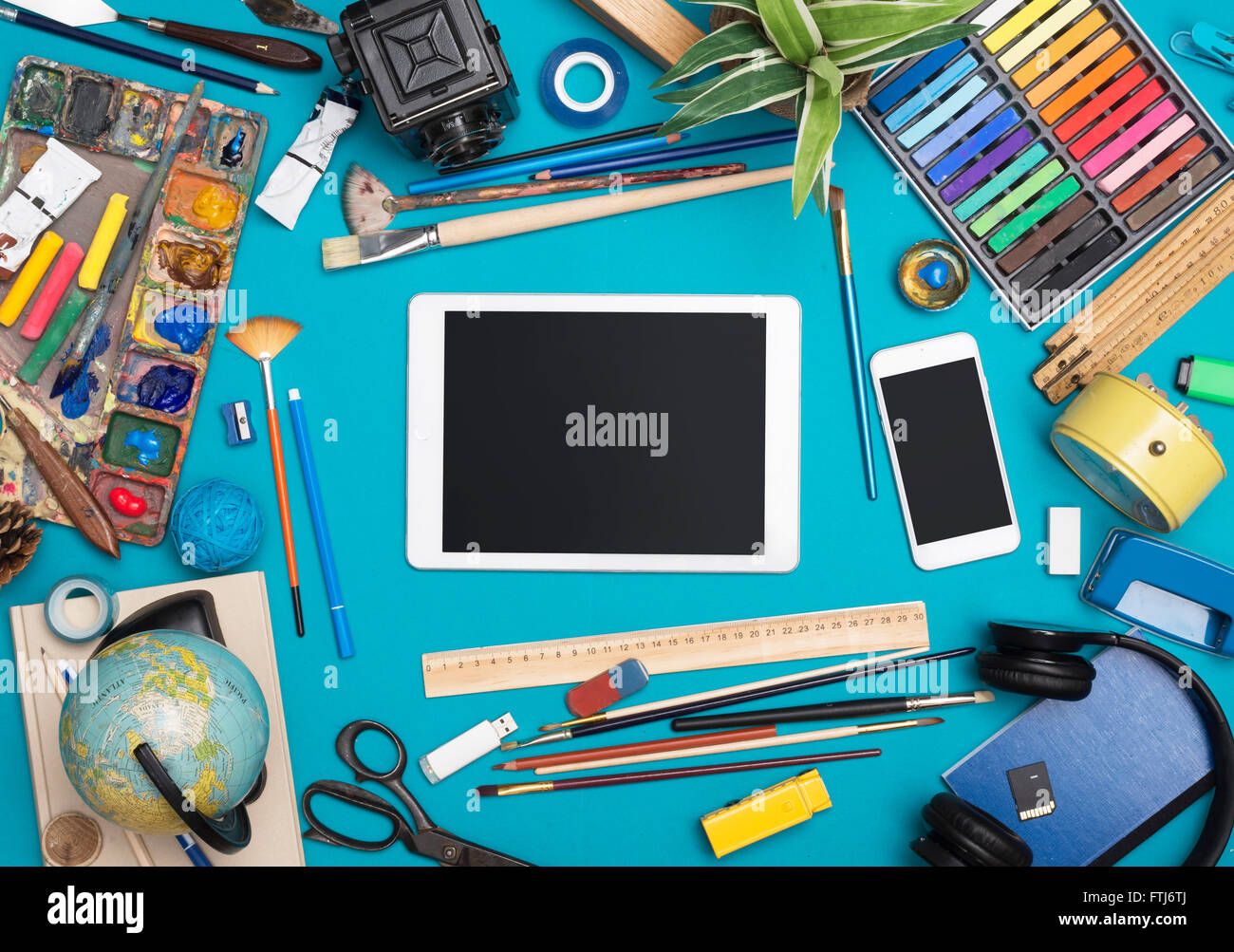 Creative Design sensibile tablet hero testata Foto Stock