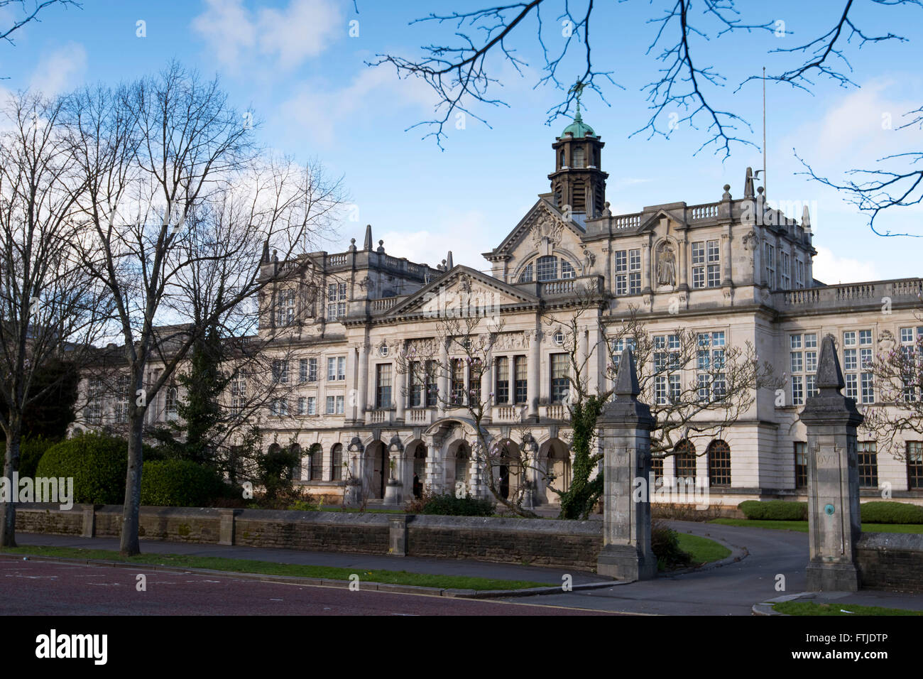 Università di Cardiff edificio principale a Cardiff, nel Galles del Sud. Foto Stock