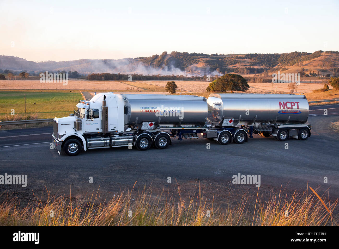 Costa Nord di petrolio autocisterna di carburante, Lismore, NSW, Australia Foto Stock