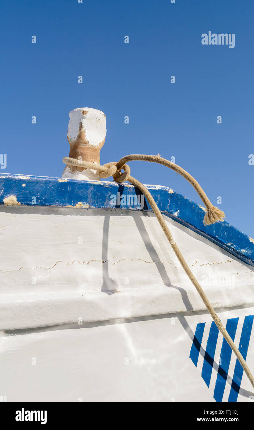 Dettaglio di una barca di legno Foto Stock