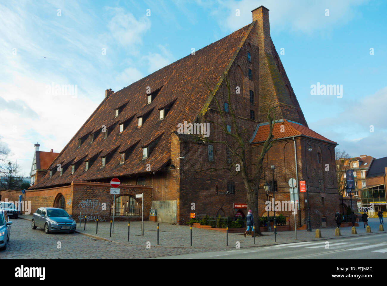 Wielki Mlyn, Grande Mulino, alloggiamento shopping centre, città vecchia, Gdansk, Pomerania, Polonia Foto Stock