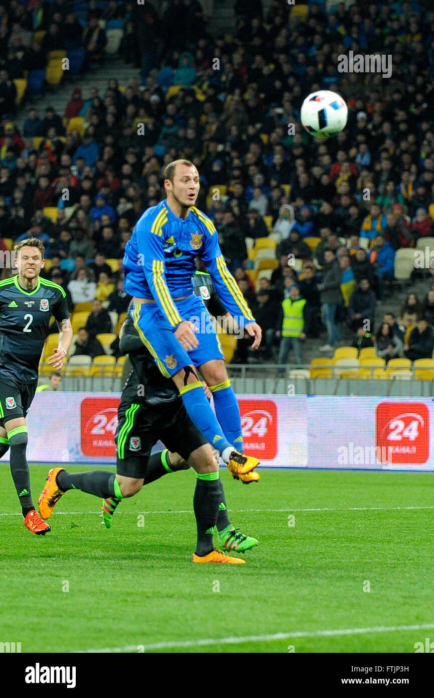 L'Ucraina contro il Galles. La UEFA partita amichevole Foto Stock