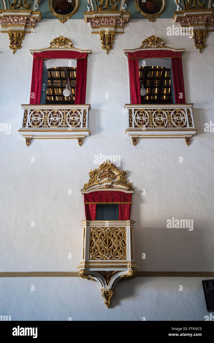 Interno della chiesa di Sao Pedro, Largo Terreiro de Jesus, Salvador, Bahia, Brasile Foto Stock