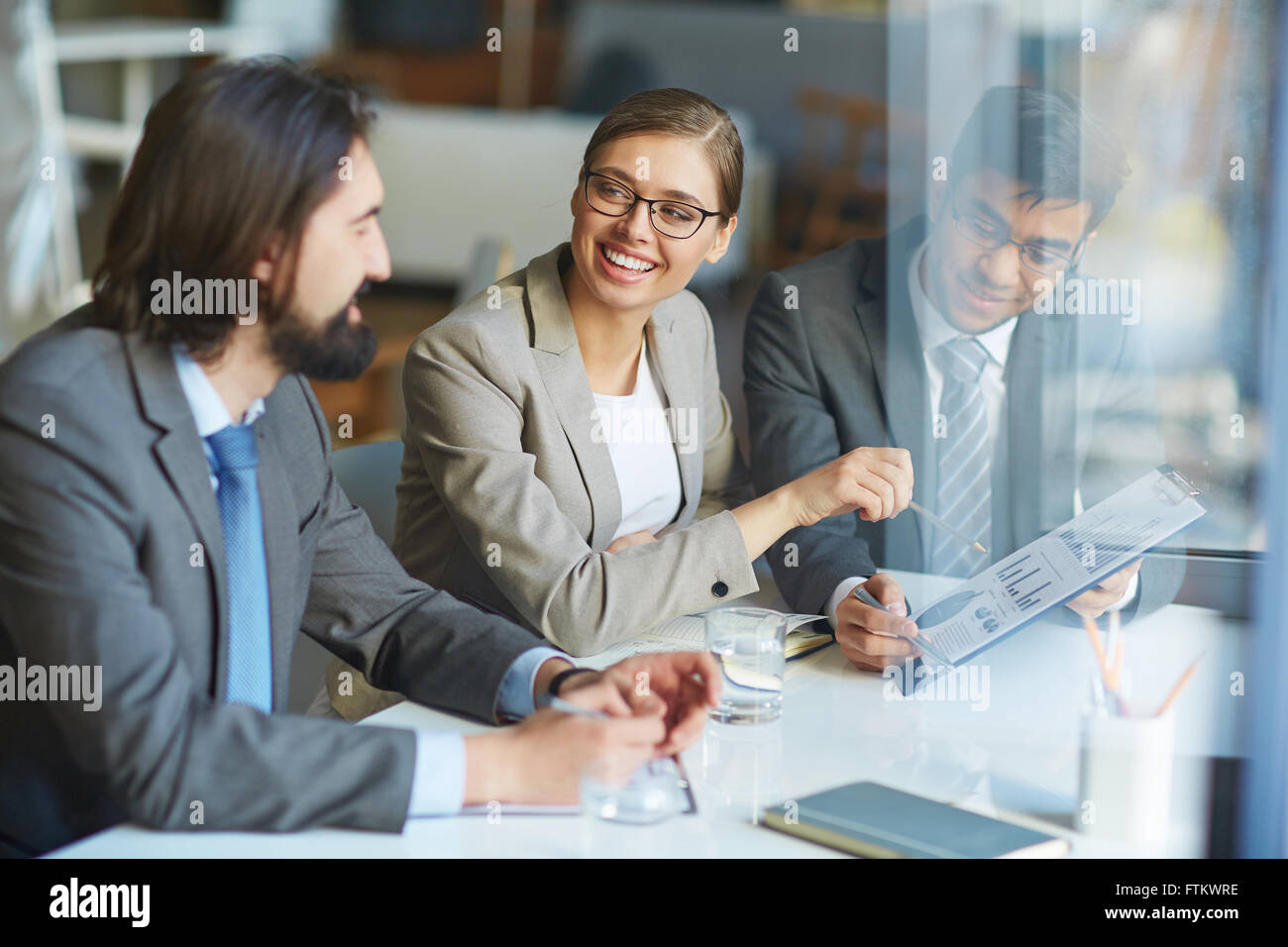 Discussione dei dati Foto Stock