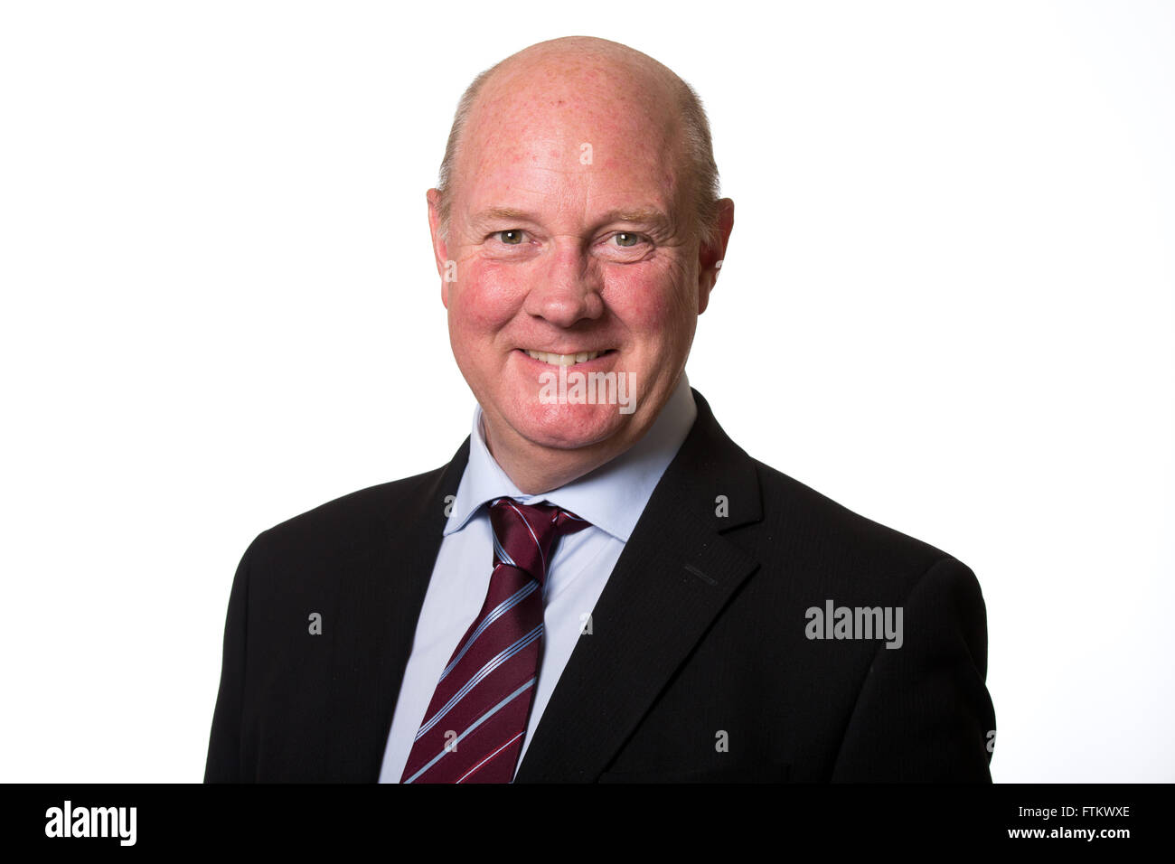 Steve Hollis nella foto poco dopo essere stato nominato Presidente di Aston Villa Football Club di Birmingham. Foto Stock