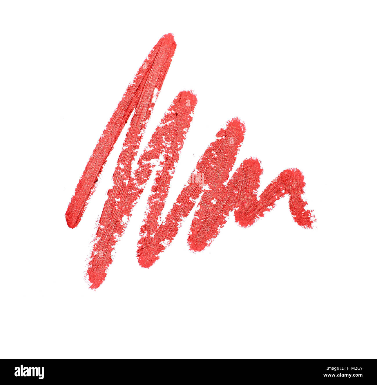 Red labbro matita scarabocchio Foto Stock