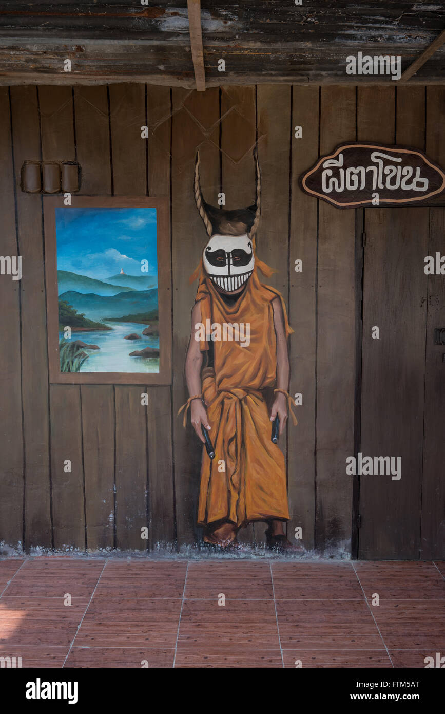 Raffigurazione di Phi Ta Khon Festival in provincia Loei Thailandia Foto Stock