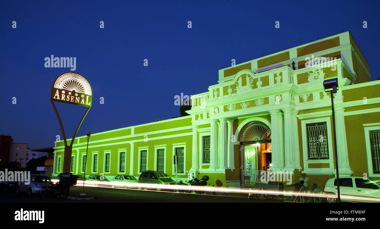 Senac città di Cuiaba Arsenale Centro Culturale la notte Foto Stock