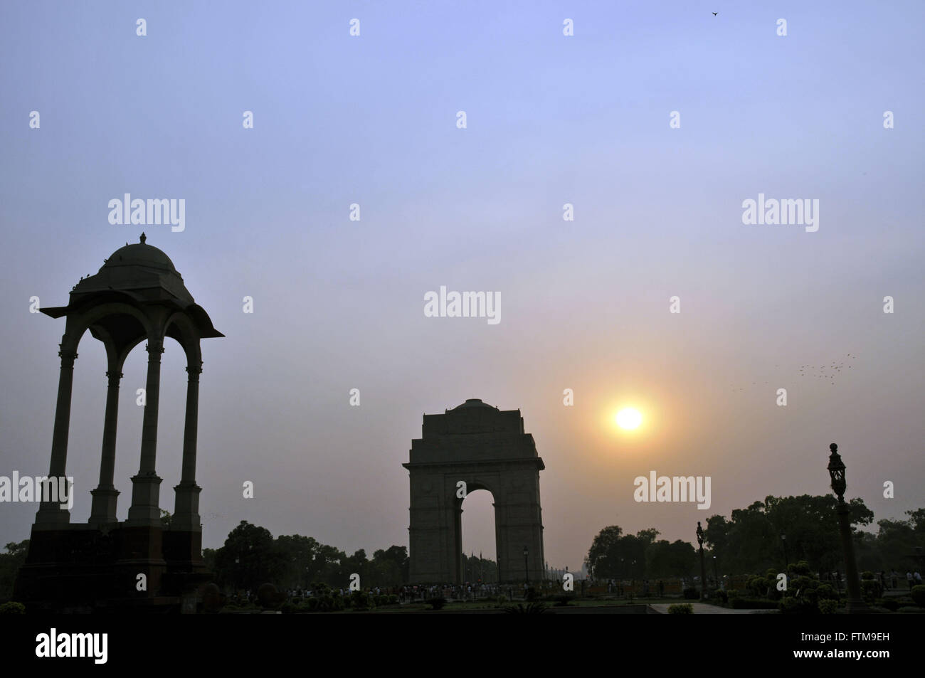 Porta dell'India nella città di Nuova Delhi - Rajpath - Percorso dei grandi boulevard King cittã Foto Stock