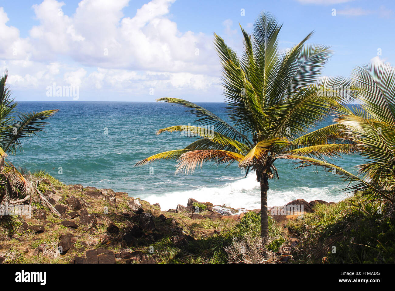 Vista oceano dal belvedere sul sentiero che conduce a Prainha Foto Stock